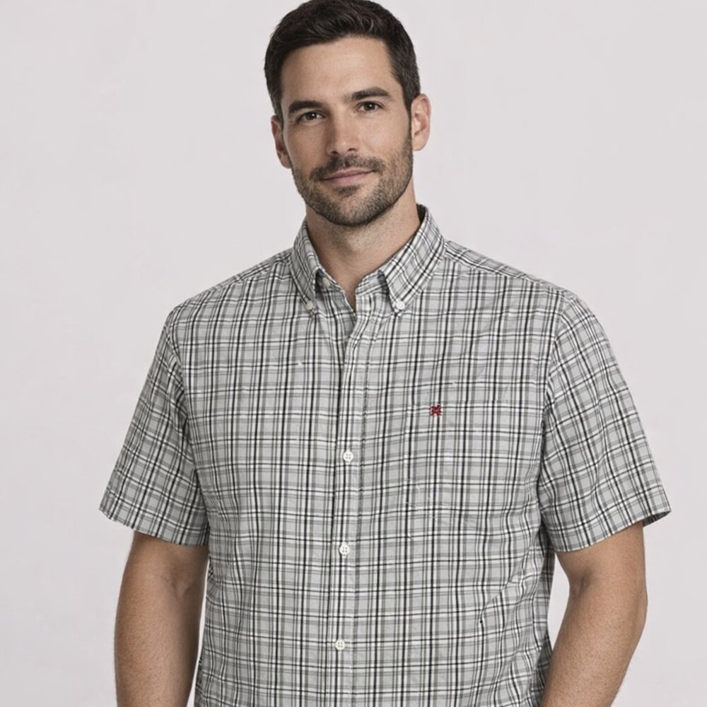 Quiksilver Black and White Checkered Shirt